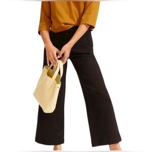 Everlane Black Size 6 wide bottom cropped jeans
